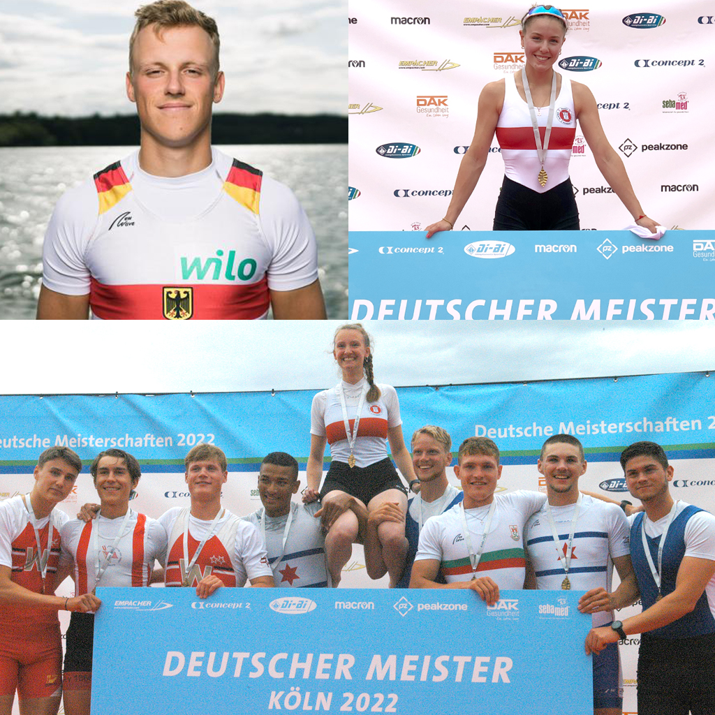 2021-22 Friedrich Dunkel im Elite-Kader der Deutschen Rudernationalmannschaft verpasst knapp das Ticket für Olympia 2021 im Zweier. Nora Toibermann wird 2022 zweifach Deutsche Meisterin im Leichtgewichts-Juniorinnen-Doppelzweier und -Vierer, Lina Mistera steuert 2022 den Junioren-Achter zu Gold